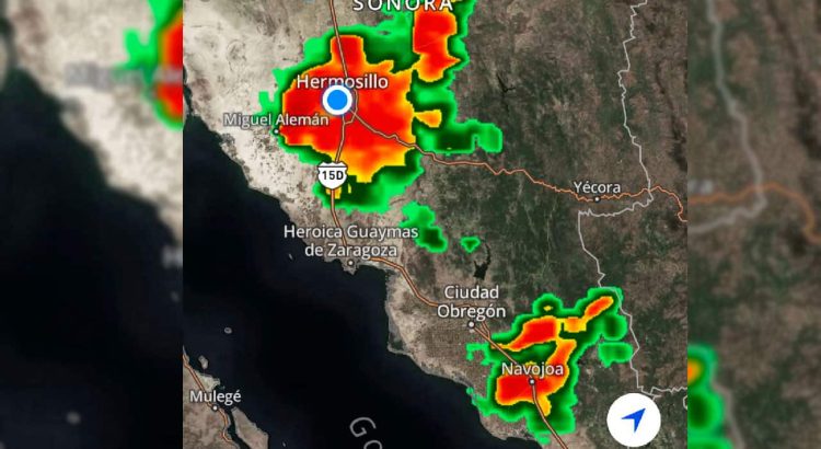 Pronostica Protección Civil lluvias en Hermosillo y Navojoa esta noche