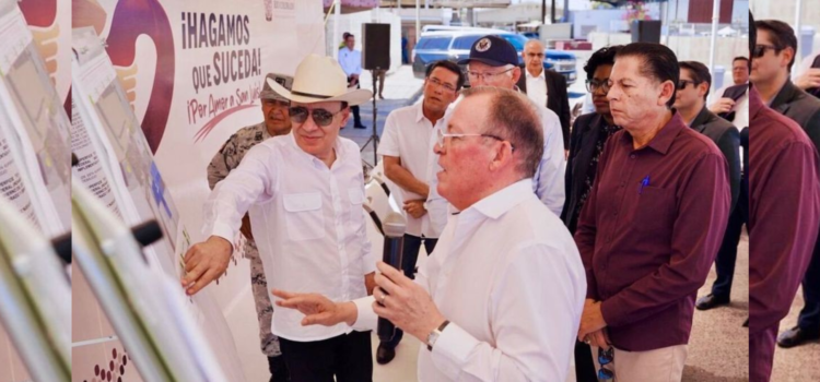 Alfonso Durazo y Ken Salazar supervisan avances en la garita fronteriza de Sonora