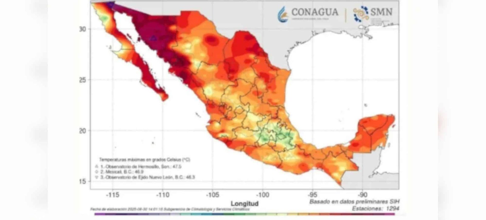 Sonora registró la temperatura más alta del país