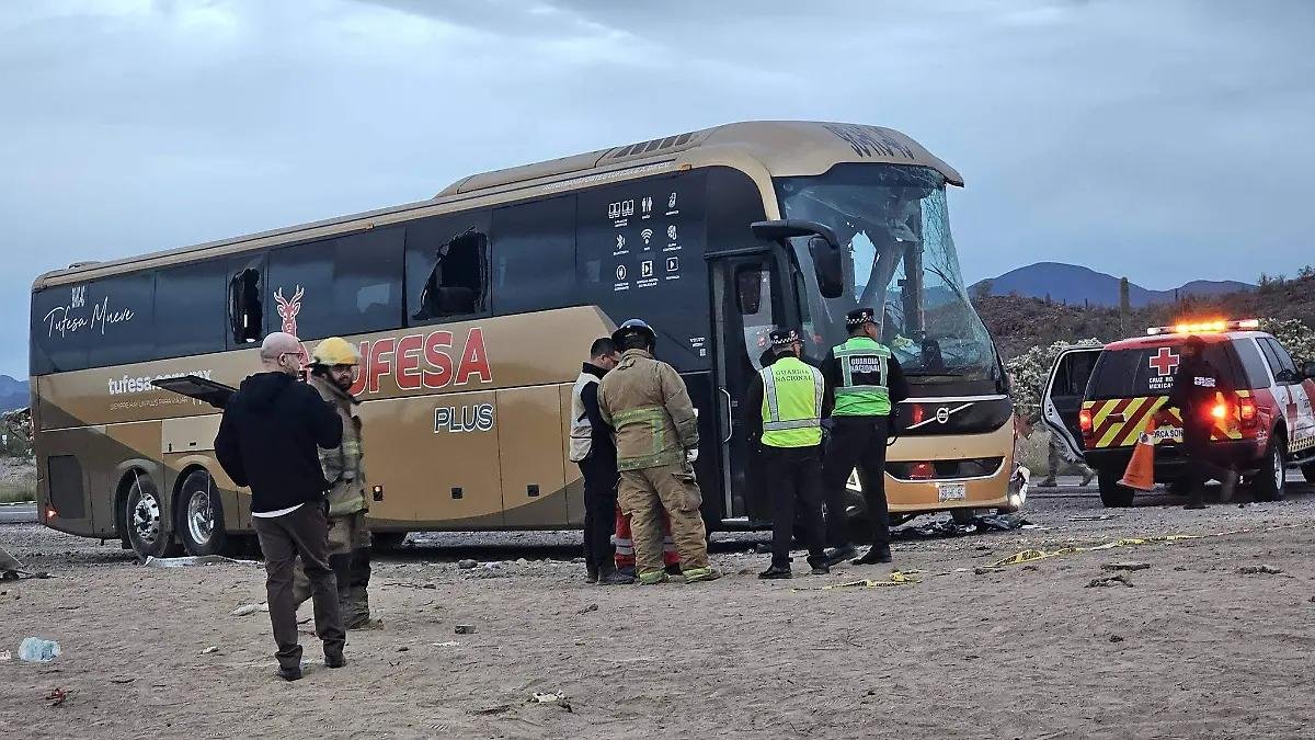 Accidente de autobús en Sonora deja un imputado, autoridades revisan video difundido