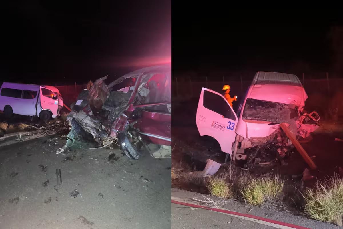 FGJES investiga choque frontal en Hermosillo; murieron tres personas