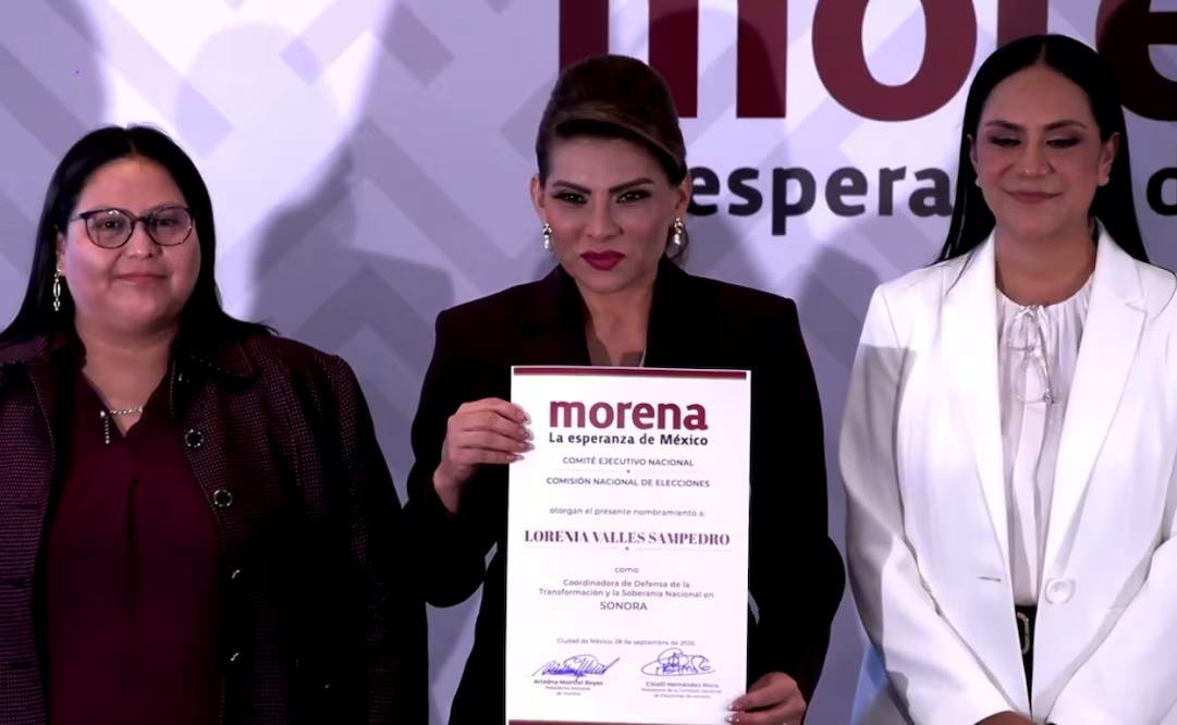 Lorenia Valles; coordinadora de MORENA en Sonora, militantes protestan por su nombramiento